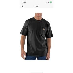 Carhartt Men's Loose Fit Heavyweight Short-Sleeve Pocket 2XL, Black